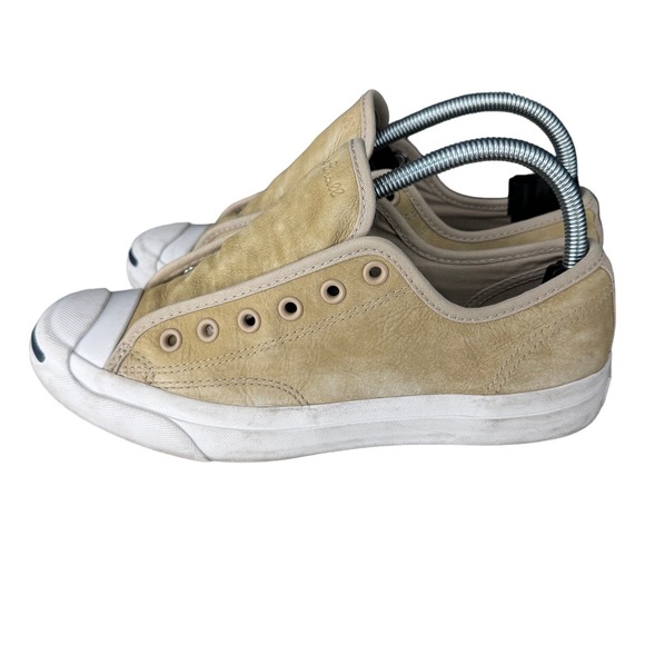 Converse Jack Purcell Jack Ox Sneaker Shoes Vintage Khaki White 160915C Size 6.5 - Picture 1 of 10
